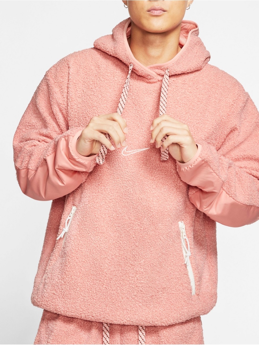 Nike Basketball Fuzzy Sherpa Oversized Hoodie